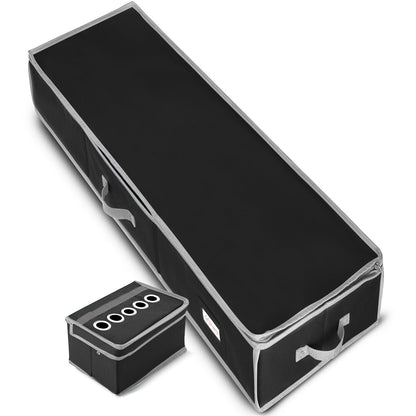 Hearth & Harbor - Contenedor de almacenamiento de papel de regalo con cinta organizador de almacenamiento - Bolsa de almacenamiento de Navidad con bolsillos interiores extras - Organizador de regalo