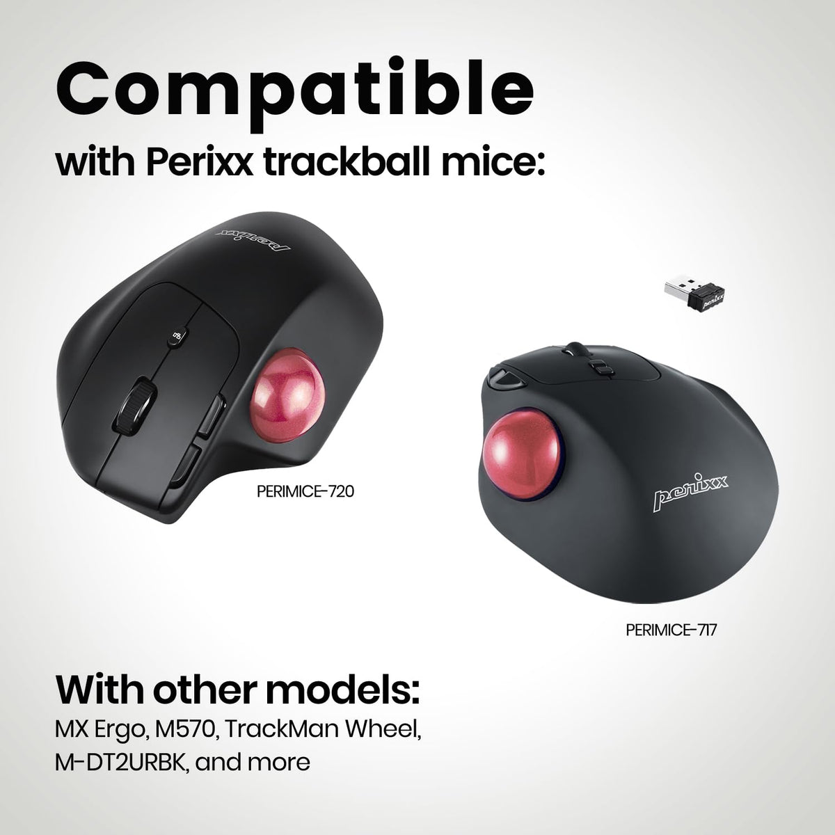 Perixx PERIPRO-303 - Bola de Seguimiento de 1.34 Pulgadas - Bola de Repuesto para M570, PERIMICE-517/520/717/720 y Otros Ratones de Seguimiento compatibles (Rosa)