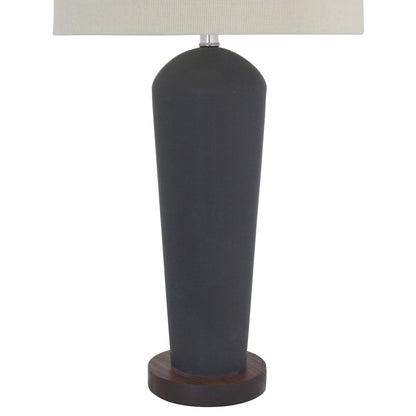 Luzerna CM-0310 Lámpara De Mesa Timo, Color Gris Oxford Mate, 1 Unidad