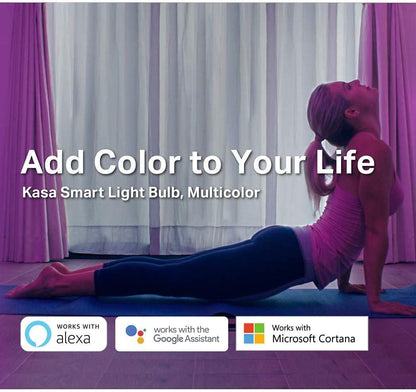 Alexa Smart Bombilla wifi | Cambio de color de 16 m, regulable, alto brillo, funciona con Alexa y Google Home, solo Wi-Fi de 2.4 GHz, sin concentrador