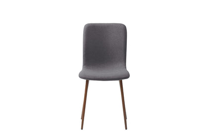 Sochic Silla Hanoi de Comedor Gris Obscuro con Patas de Metal Efecto Madera, Tapizada con Tela Lino y Estructura de Metal