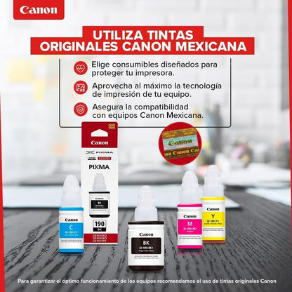 Canon Botella de Tinta GI-190 BK 135 ml G4110, G3110, G2110, G1110