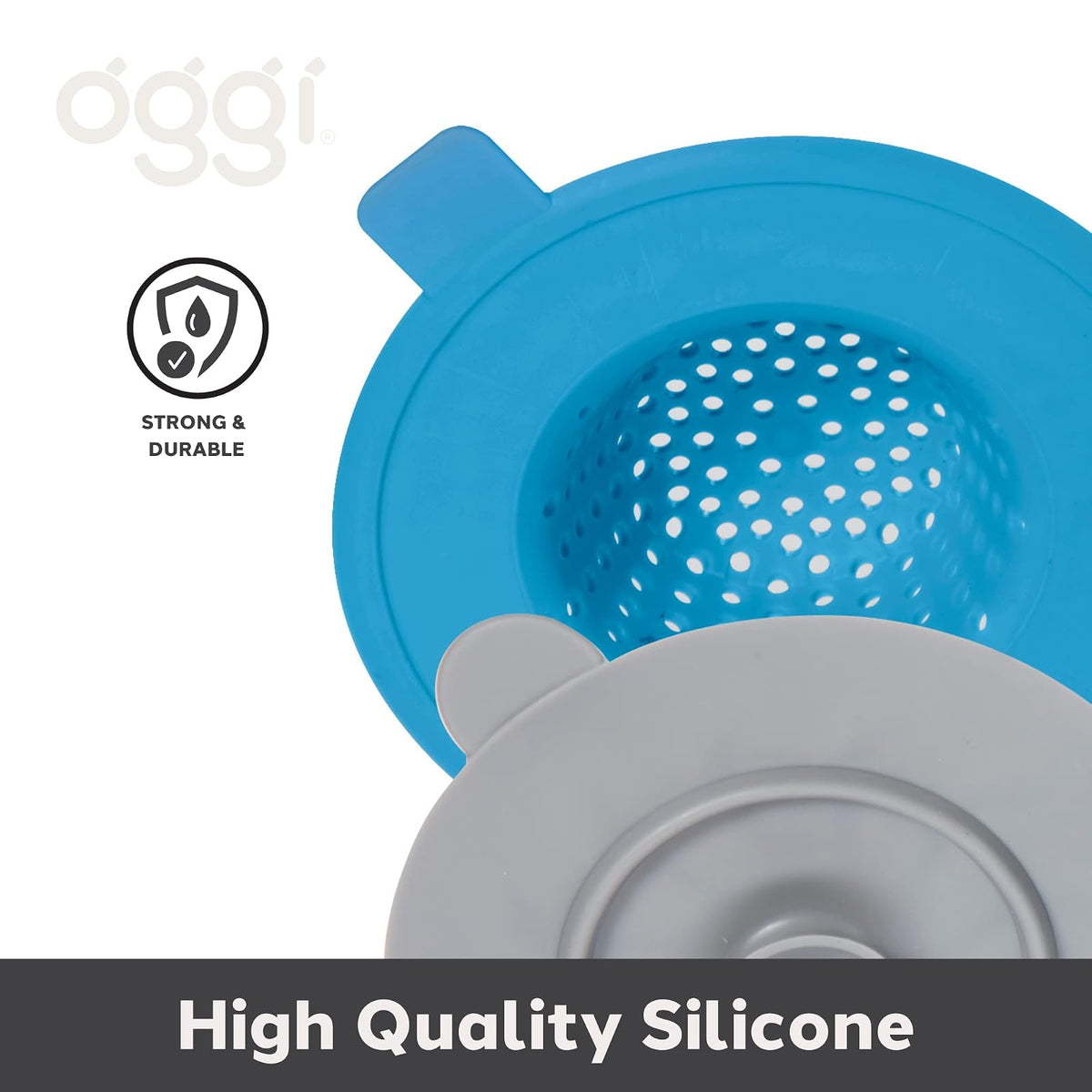 Oggi 7732V Sink Strainer & Stopper, 4.5", Turquoise