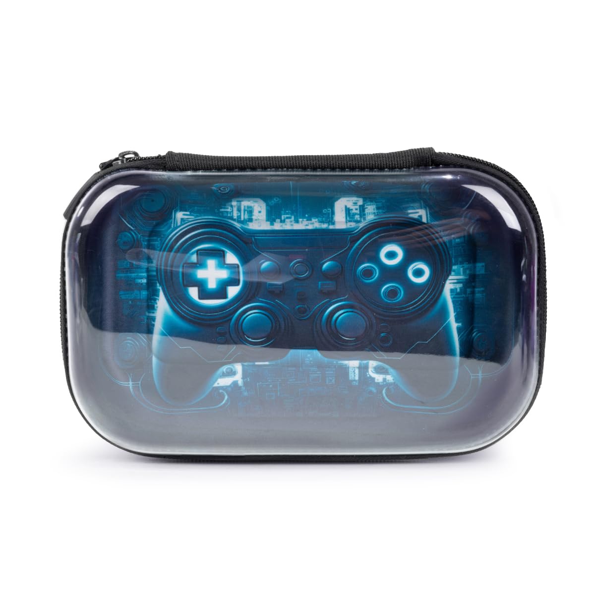 ZIPIT Estuche para lápices con tapa transparente para niños, caja resistente para la escuela, organizador de papelería de gran capacidad, diseño gamer