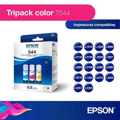 Epson Ecofit Botellas de Tinta Cian-Mag-Ama T544 3 unid.