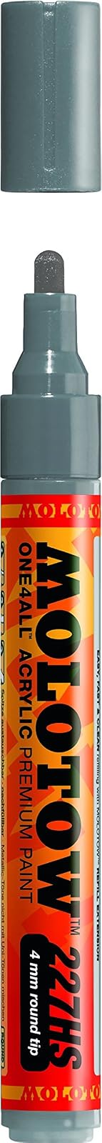 Molotow ONE4ALL Marcador Acrílico, Varios Colores y Puntas - Gris Azul Oscuro - 4 mm