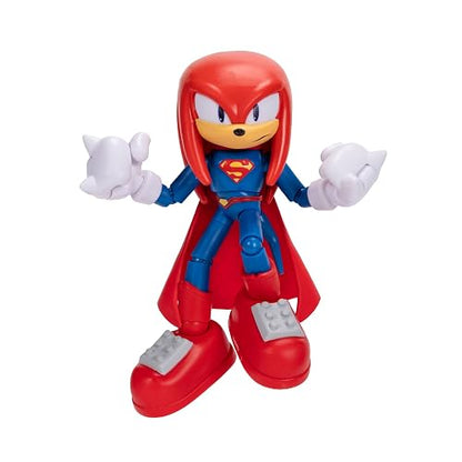 Jakks Pacific DC x Sonic The Hedgehog Figura de Acción Premium de 5 Pulgadas, Personajes Crossover Articulados (Shadow Batman, Tails Cyborg, Knuckles Superman), Edición Coleccionista, Multicolor