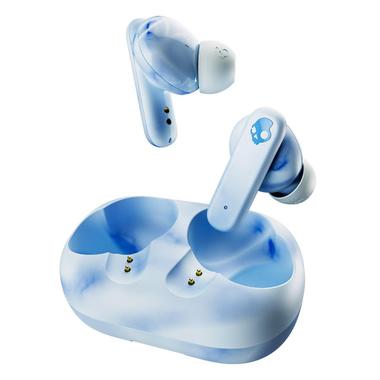 Skullcandy EcoBuds Auriculares In-Ear Inalámbricos, 8h de Autonomía, Estuche de Carga sin Batería, Micrófono, Compatibles con iPhone Android y Dispositivos Bluetooth, Glacier