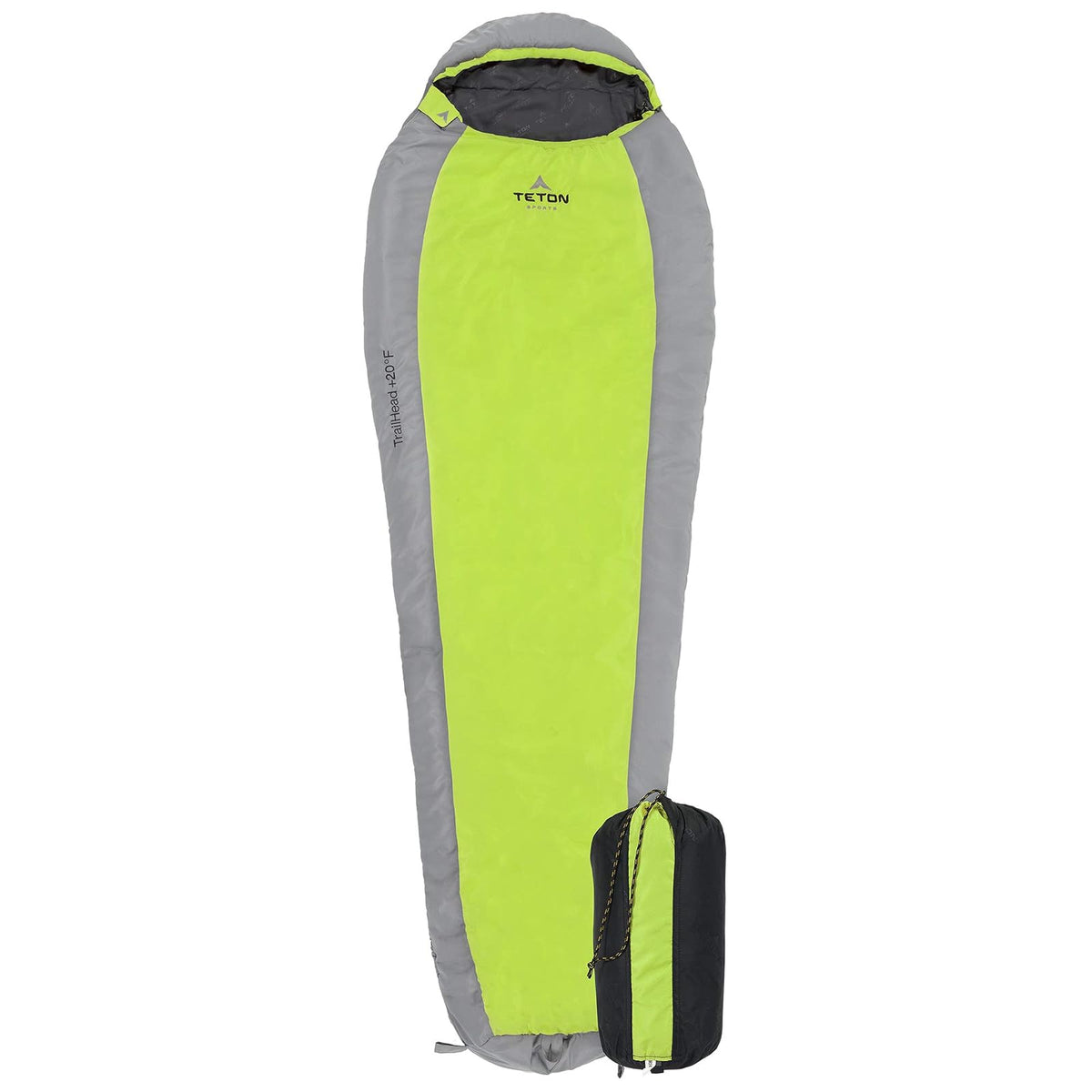 Teton Sports Trailhead Bolsa de Dormir Ultraligera de Estilo Momia; Verde/Gris