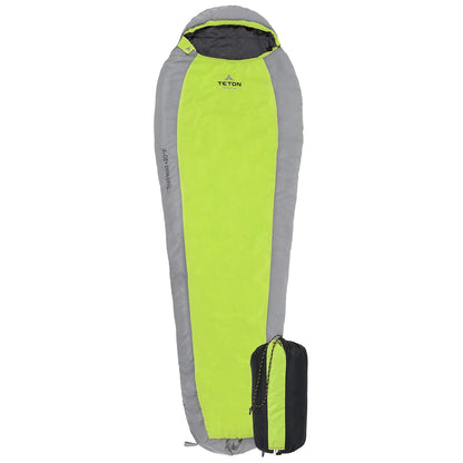 Teton Sports Trailhead Bolsa de Dormir Ultraligera de Estilo Momia; Verde/Gris