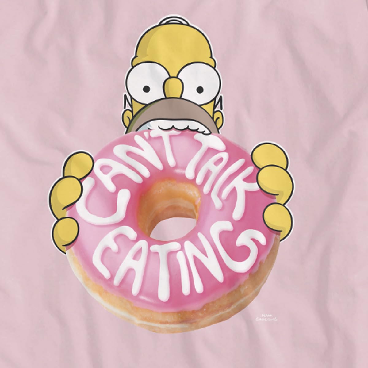 The Simpsons Homero Cant' Talk Playera Casual para Mujer Fit Regular