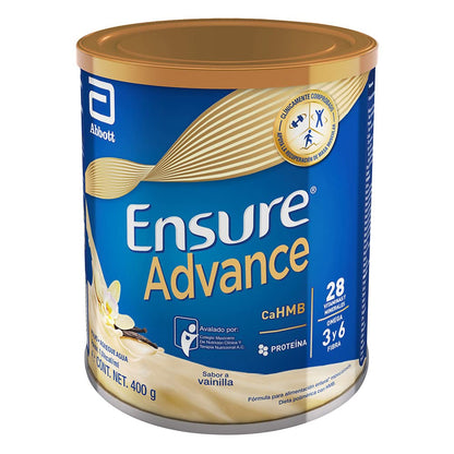Ensure Advance Polvo Sabor Chocolate 400 g + Advance Vainilla en Polvo 400g, Alimentación Especializada