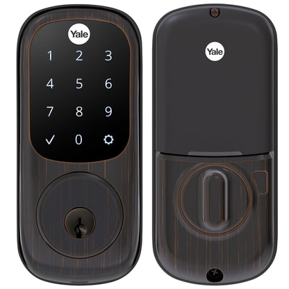 Yale Assure Llave de bloqueo última intervensión visualización táctil Deadbolt en níquel satinado, no conectado, Oil Rubbed Bronze