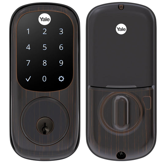 Yale Assure Llave de bloqueo última intervensión visualización táctil Deadbolt en níquel satinado, no conectado, Oil Rubbed Bronze