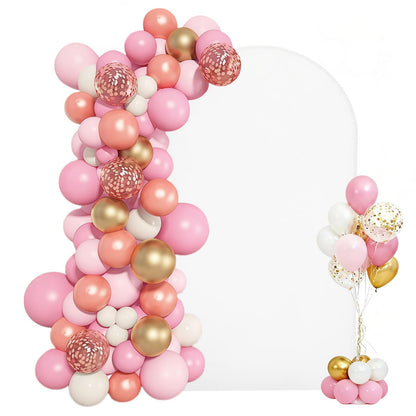 VEVOR Arco de Boda de Metal Dorado con Cubierta - 2,2 x 1,2 m