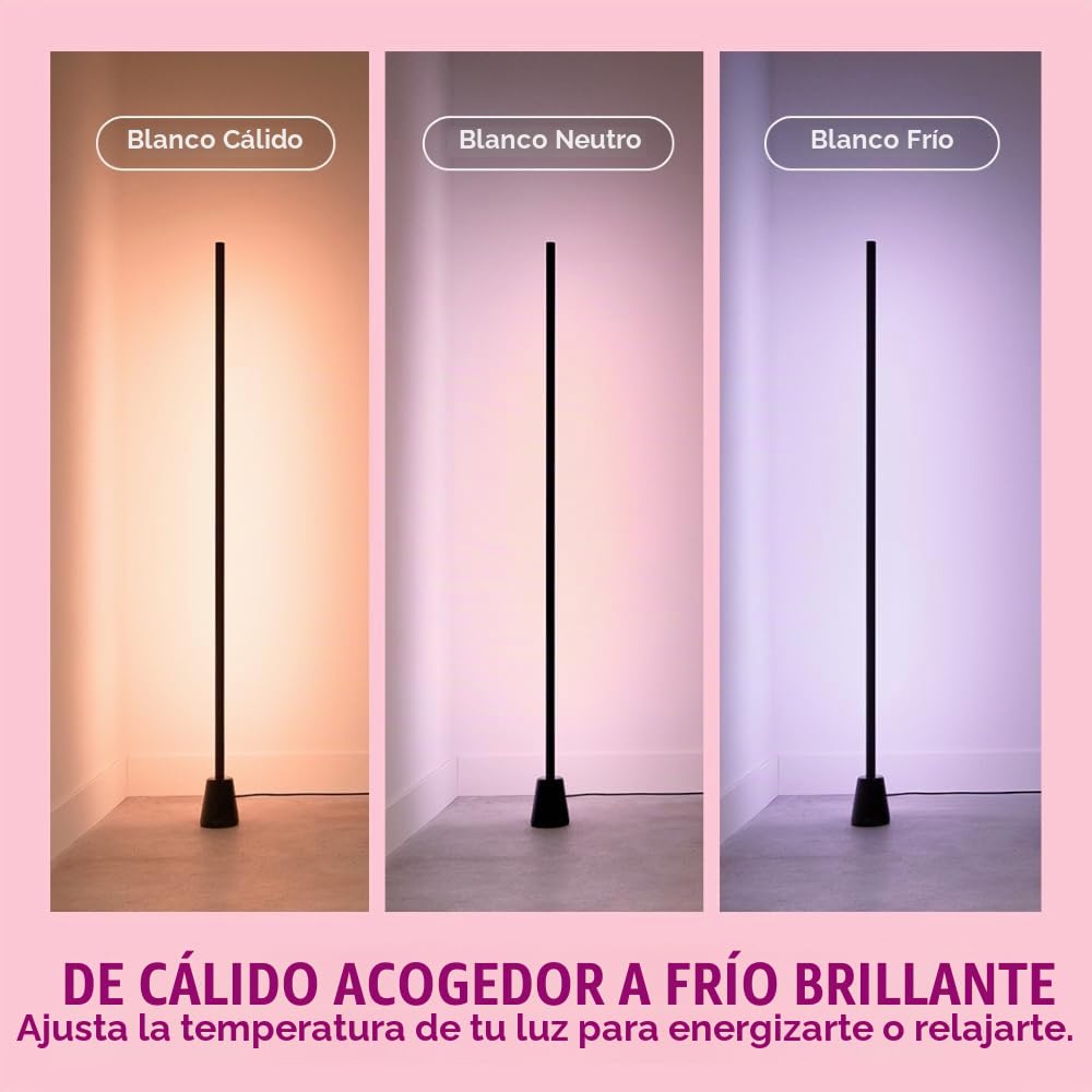 WiZ Lámpara de Piso Inteligente – Luz multicolor para ambientar tu hogar
