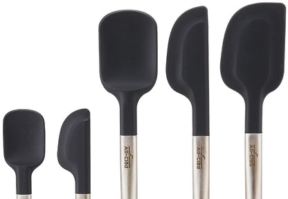 All-Clad Specialty - Juego de 5 utensilios de cocina de silicona, espátulas, herramientas de cocina, trucos de cocina, color negro