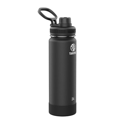 Takeya Actives Botella de Agua Aislada de Acero Inoxidable - 0.7 Litros - Activos - Ónix