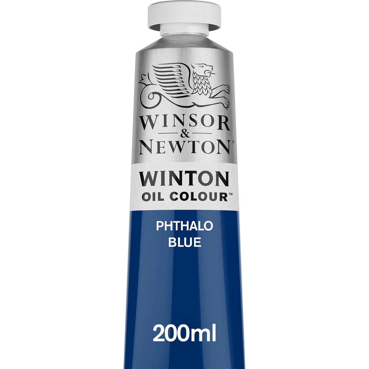Winsor & Newton Winton Pintura al Óleo, Tubo de 37 ml - Tubo de 200 ml - Azul (Phthalo Blue 516)