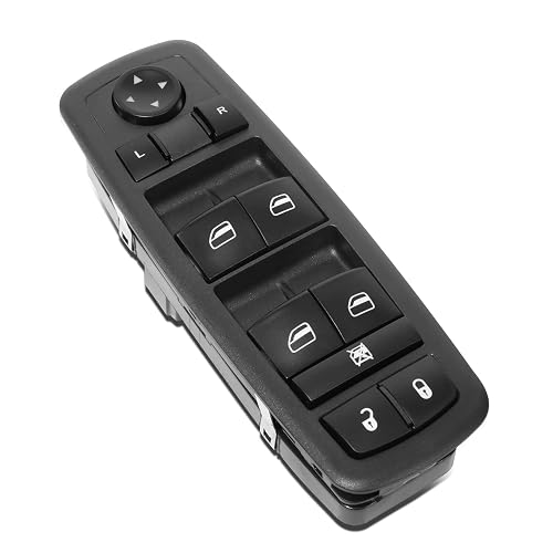 DNA Motoring Interruptor de Elevalunas Eléctrico Maestro WSW-040 para Dodge Dart 2013-2016, Jeep Cherokee 2014-2019, Negro