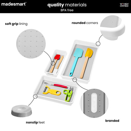Madesmart 3 Tray Pack, white
