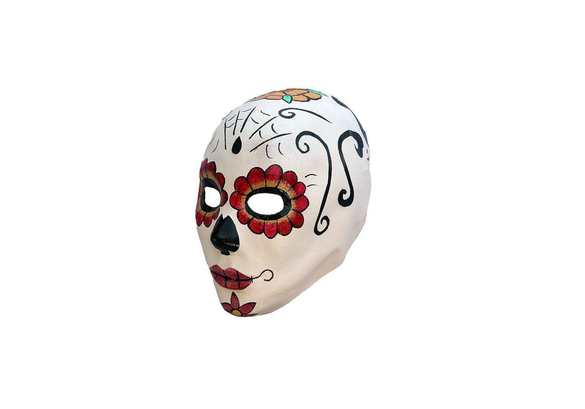 Ghoulish Productions Máscara de Catrina Mexicana Colorida, Máscaras de Catrinas Ideales para Día de Muertos y Halloween