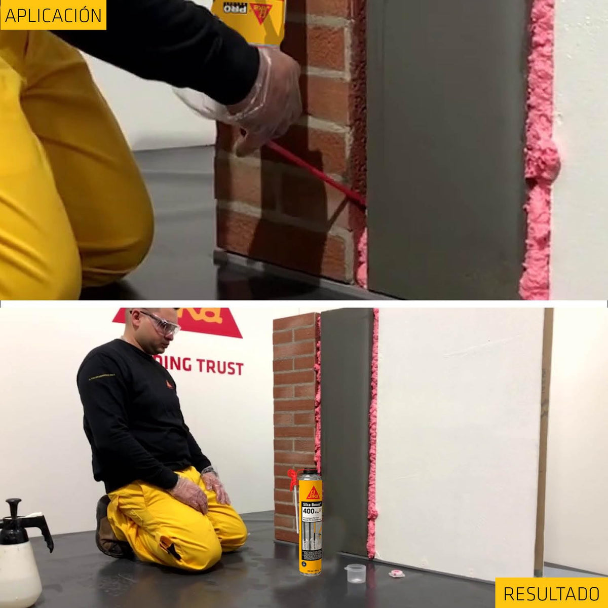 SIKA - Espuma expansiva - Sika Boom 400 Fire - Espuma expansiva de poliuretano profesional resistente al fuego - Temperatura entre –40 ° C y +90 ° C - Firestop hasta 4H - Clase EI 240 - Bote 750 ml