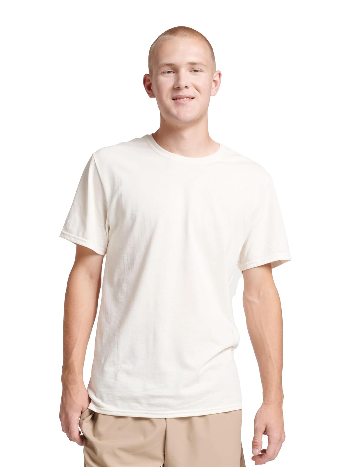 Russell Athletic Camiseta Dri-Power de Manga Corta para Hombre - M - Vintage Blanco