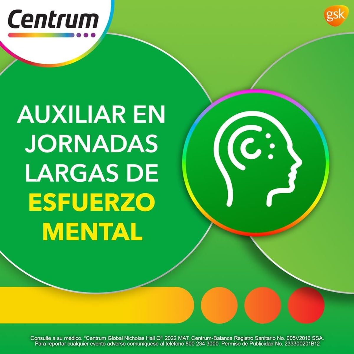 Centrum Multivitamínico Balance com Magnesio, Vitamina C, Hierro, Potasio y Zinc, 100 Tabletas