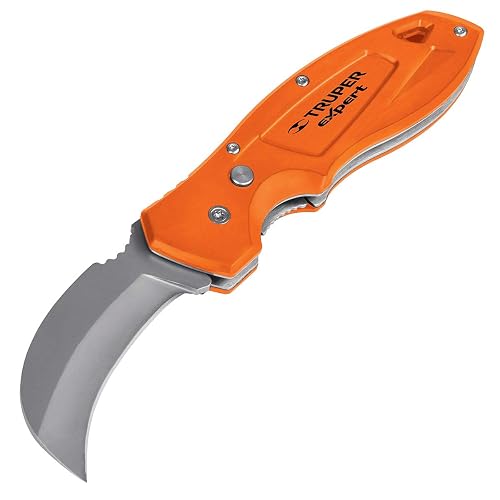 Truper Expert CULI-5X, Cuchillo abatible 7" para linóleo con mango de nylon