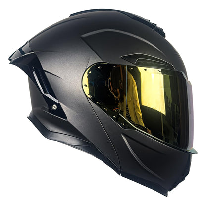 KOV Casco Apolo Gris Mate para Moto ABATIBLE Certificado Dot