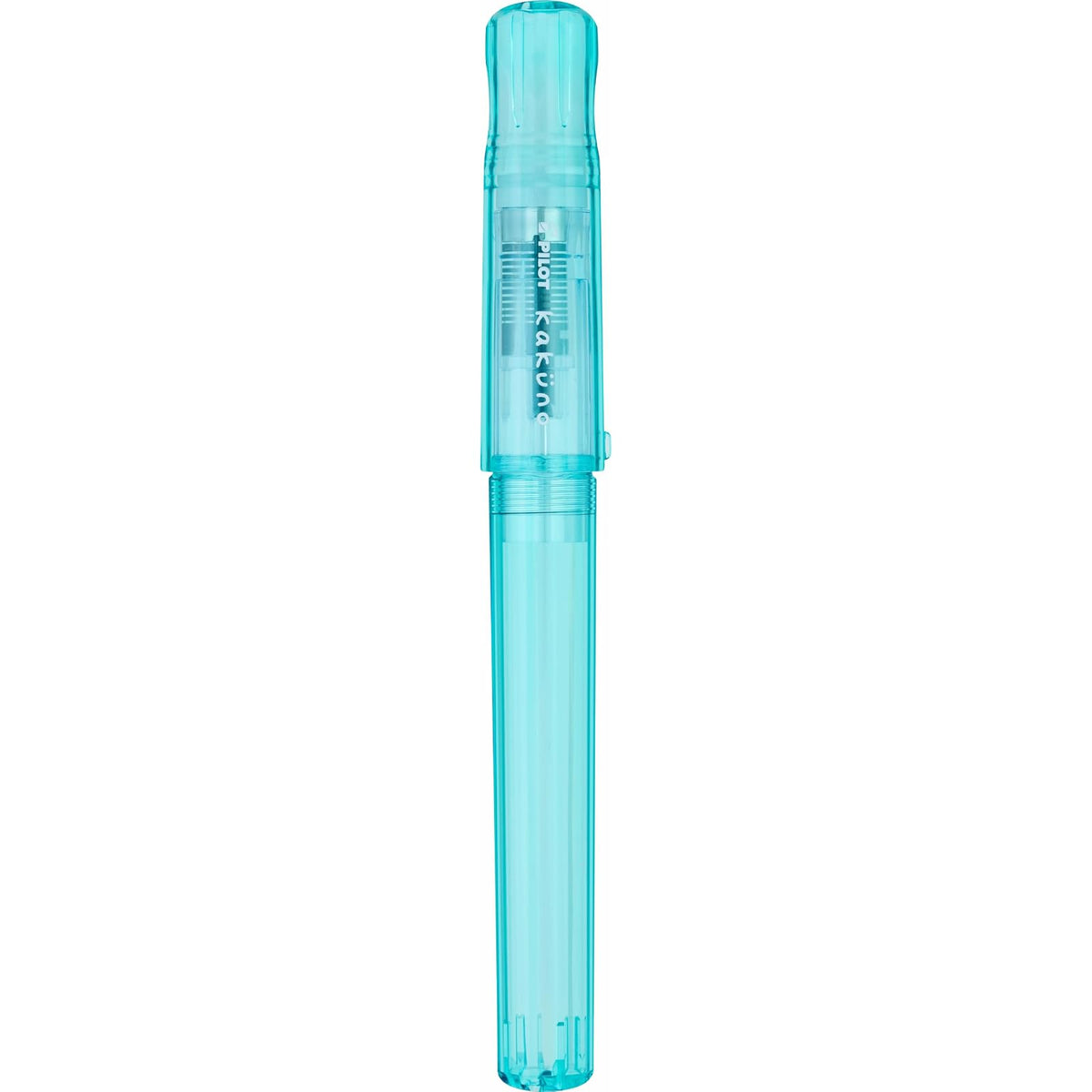 PILOT Pluma Fuente Kakuno, barril color aqua traslúcido, punto mediano, estuche con una pieza