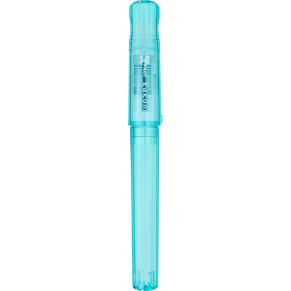 PILOT Pluma Fuente Kakuno, barril color aqua traslúcido, punto mediano, estuche con una pieza