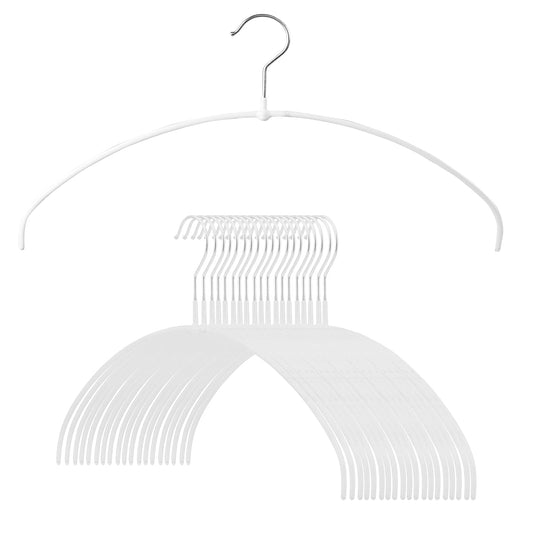 MAWA por Reston Lloyd Euro Series Ultra luz/Thin Antideslizante Space-Saving Clothes colgadero con Bar y Ganchos para Pantalones y Faldas, (Top Hanger), Blanco, 1