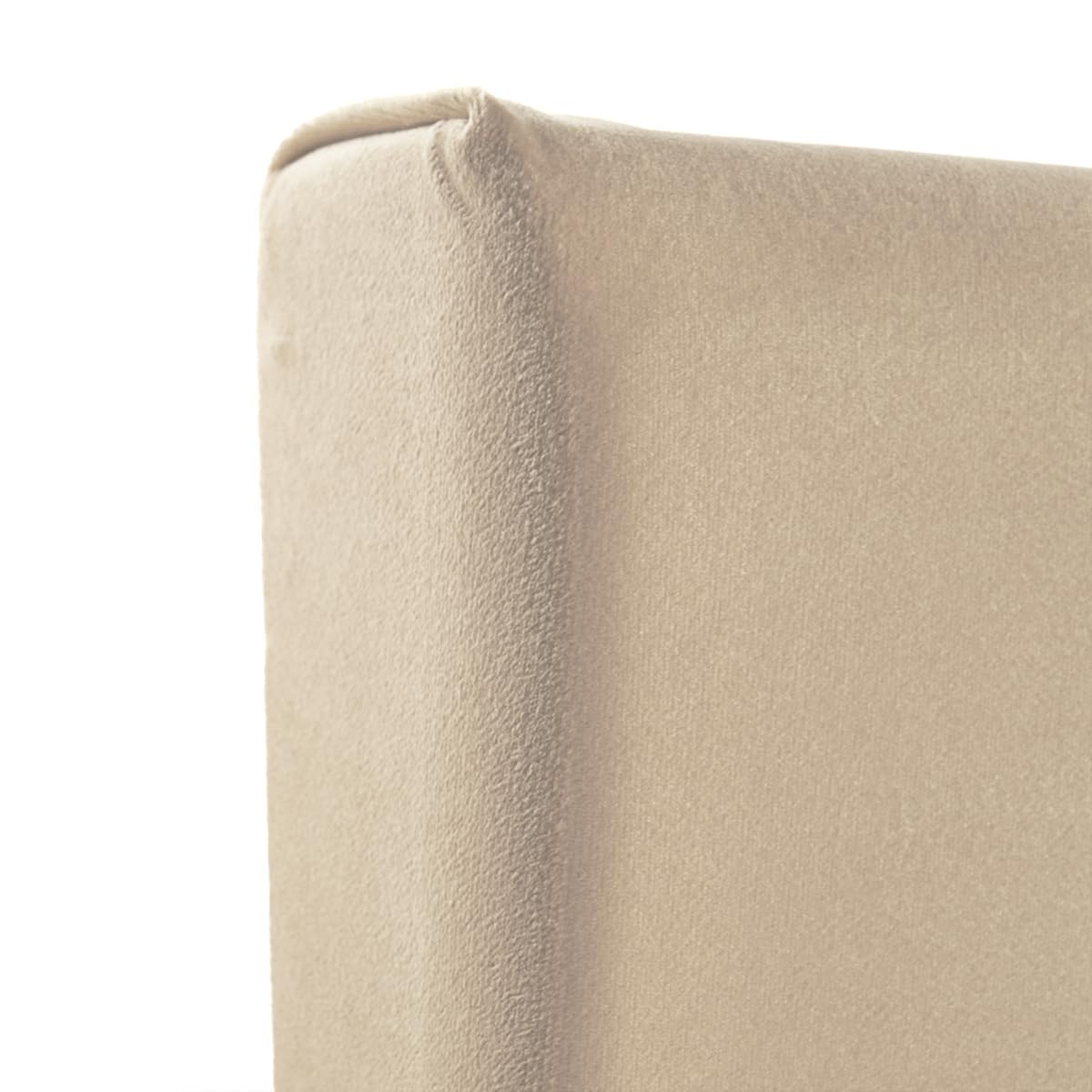 Sochic Cabecero Tapizado en Tela Velvet - 3 Paneles para Cabecera con Altura Ajustable Color Beige Ideal para Cama Matrimonial y Queen Size.