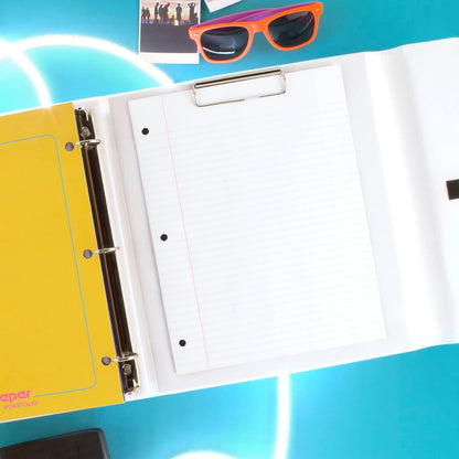 Mead Trapper Keeper - Carpeta de 1" con 2 Folders y Cierre de Velcro. Diseño Vector Glow. 260038FN-ECM