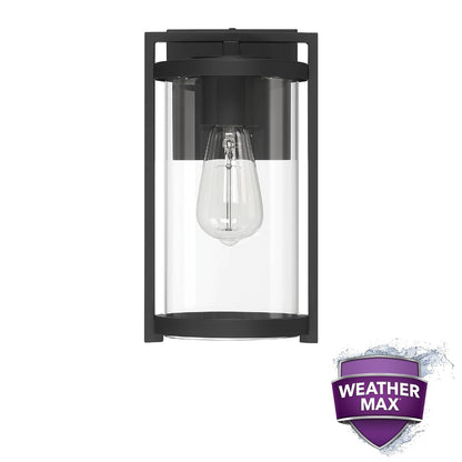 Hunter Fan, Colgante de pared Astwood Negro Mate para Exterior 1 Luz 12 pulgadas
