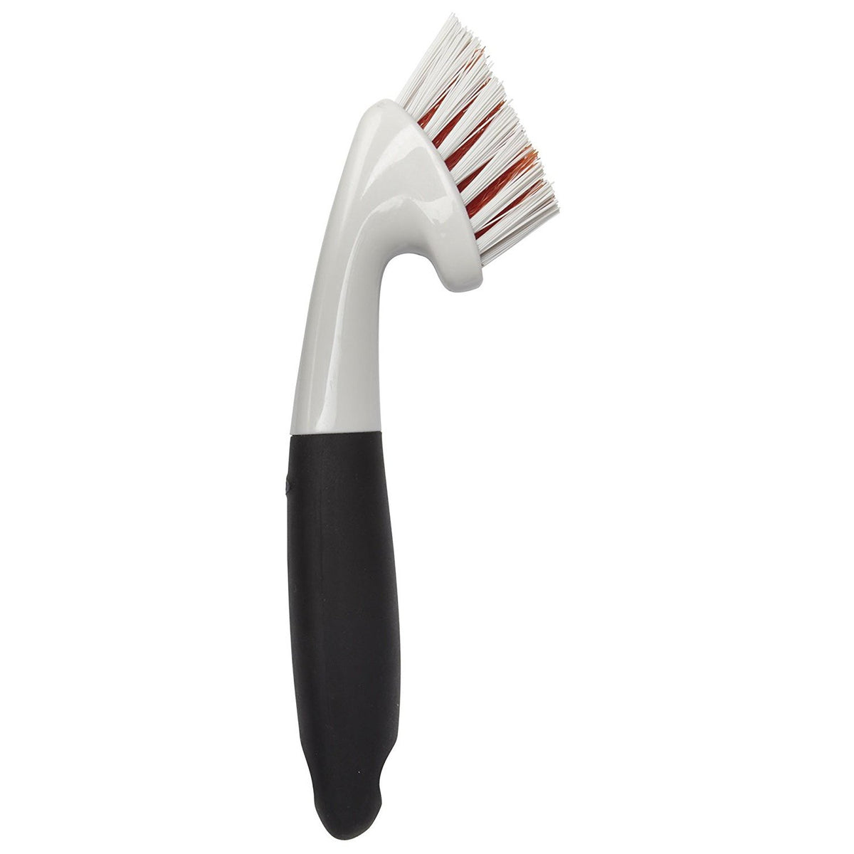 OXO 37481 Cepillo Largo con Mango, Multicolor | Cerdas firmes para una limpieza eficiente, mango antideslizante cómodo, almacenamiento compacto