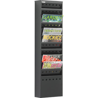 Safco 4321BL Steel Magazine Rack, Black