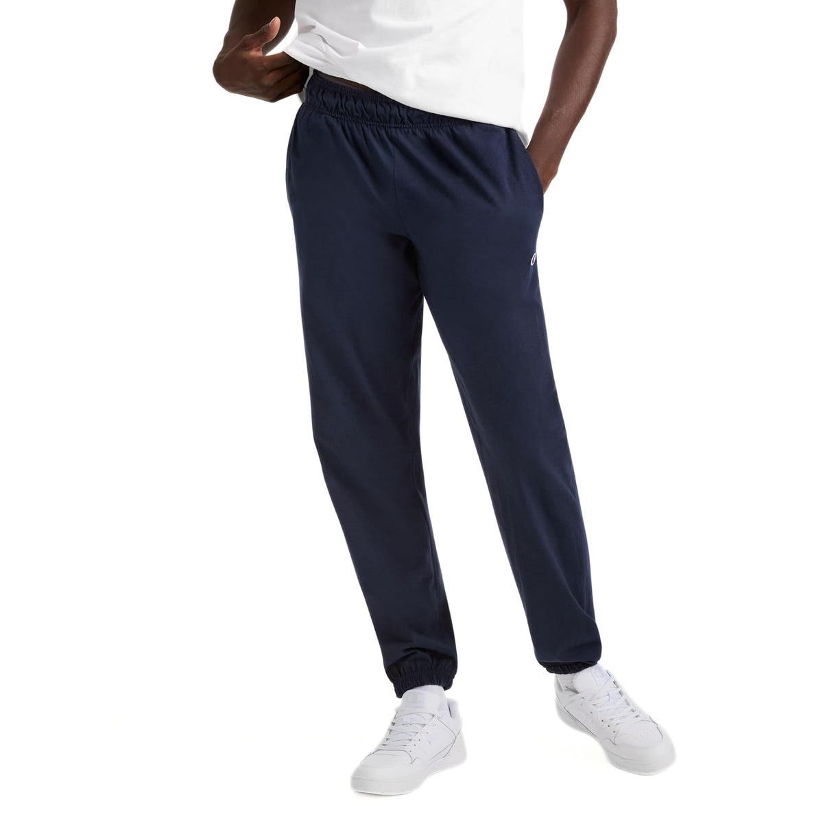 Pantalón Deportivo Closed Bottom Light Weight, Champion, Hombre - M - Azul marino - flor y brillo