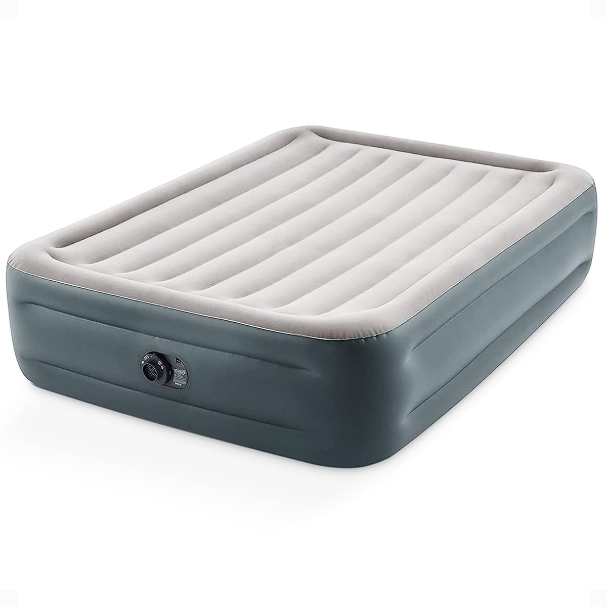 Intex 64125ED Dura-Beam Plus Series Essential Rest Airbed con Bomba eléctrica Interna, Altura de la Cama de 18 Pulgadas, Queen