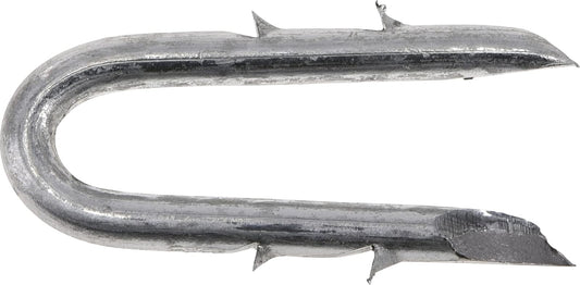 Fas-n-Tite - Grapas de doble valla de púas galvanizadas de 1-1/2 pulgadas para fijar valla de alambre a postes de valla de madera, resistente al óxido, seguro para madera tratada, caja de 5 libras