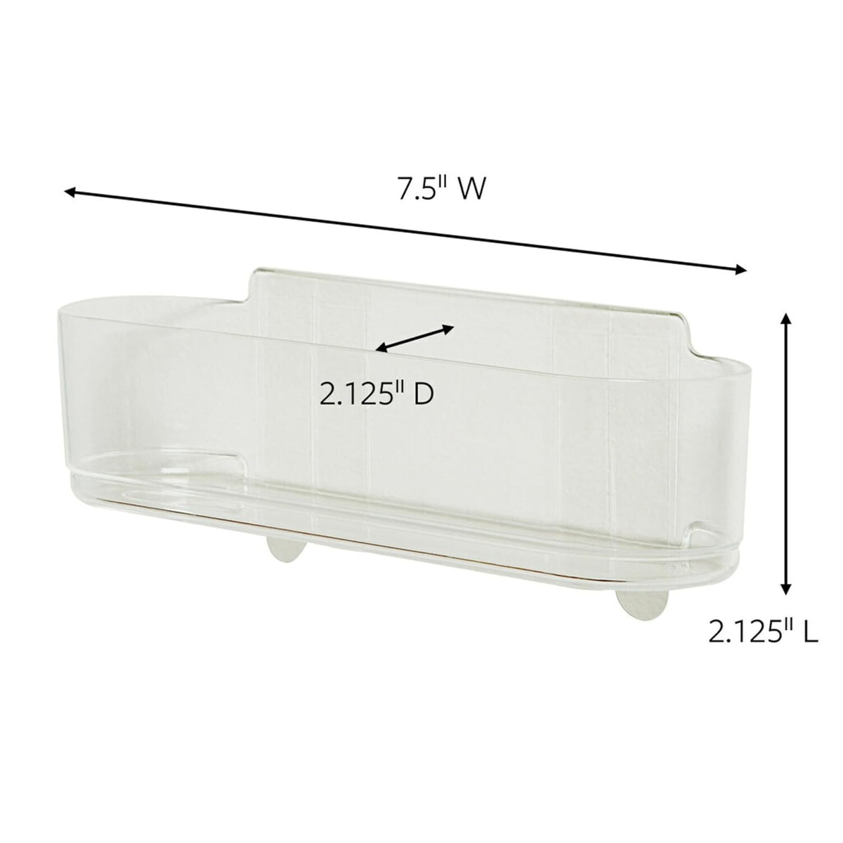 Command - Cesta mediana con capacidad para hasta 2 libras, 7.5 x 2.1 x 2.1 pulgadas, 1 cesta con 4 tiras de comando, organización sin daños para montaje en pared en gabinete, cocina, despensa, clóset