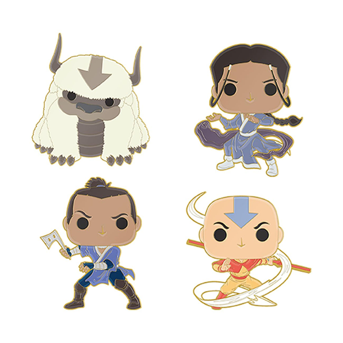 Funko Pop! Pin Set: Nickelodeon - Avatar Characters 4-Pack Pin Set