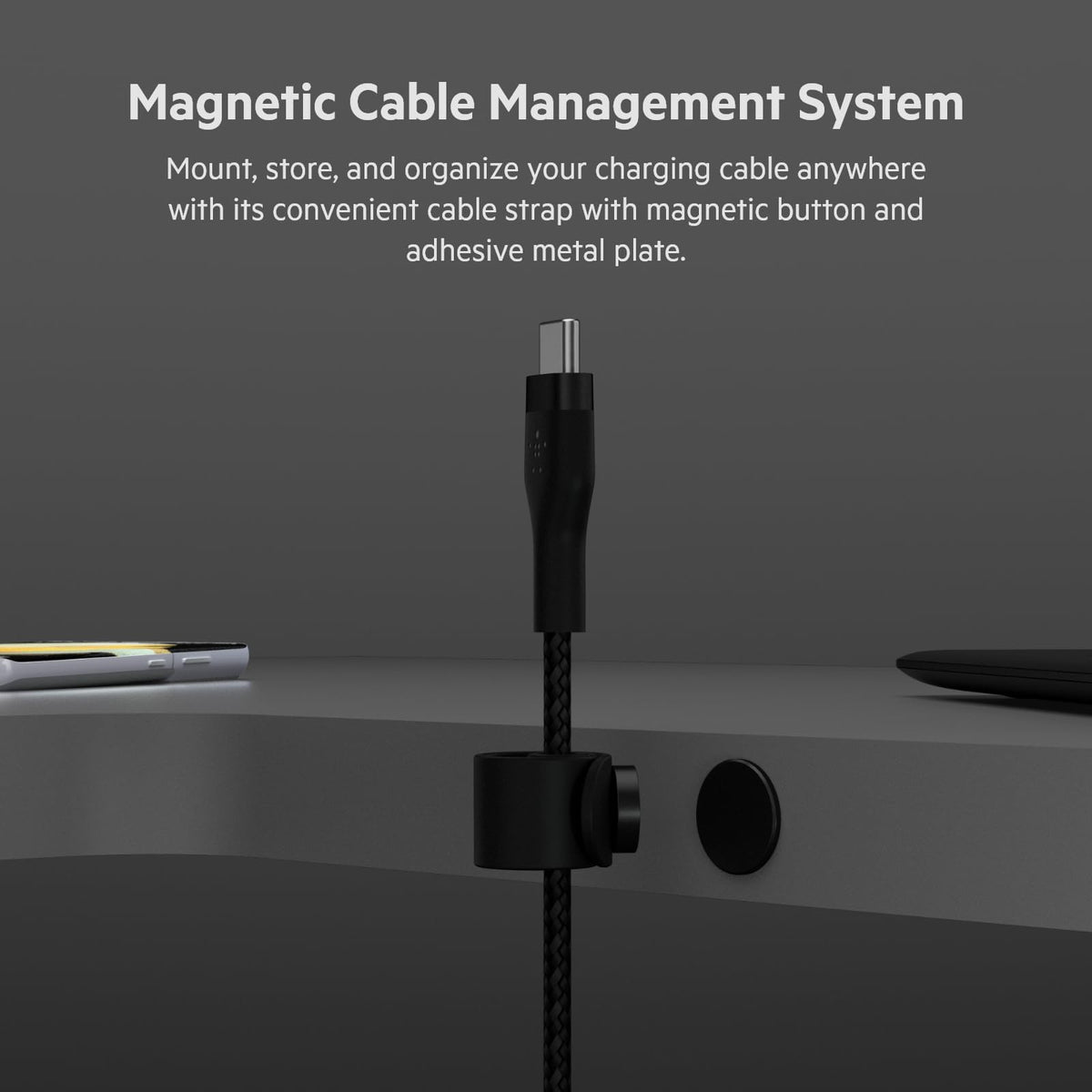 Belkin CAB011bt3MBK Cable Pro Flex USB-C a USB-C con correa 3M Negro