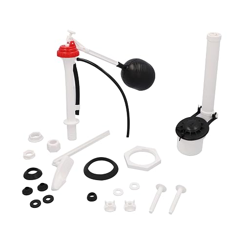 DICA, Juego Completo de Accesorios para W.C, Material Plastico, Hule, Sapo Cónico, 1 Año de Garantia en Defectos de Manufactura, KE.4056P
