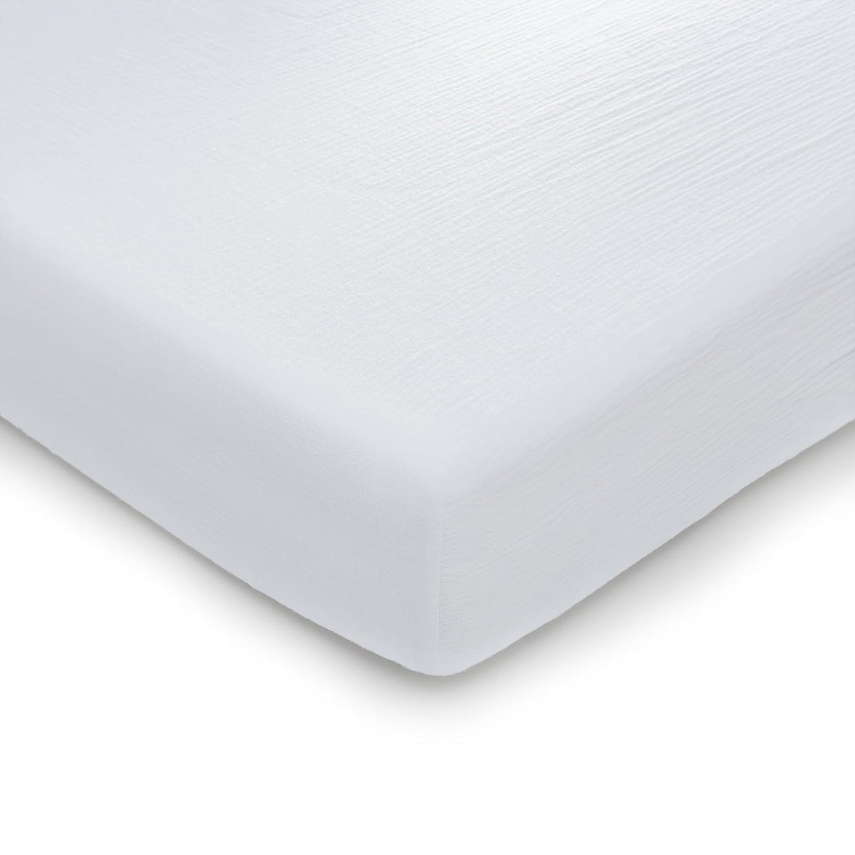 Comfy Cubs Sábana de Algodón Muselina Cuna – Suave y Transpirable – Se Ajusta a Colchones de Cuna y Cama Infantil – Elástico Seguro y Ajuste Perfecto – para Niños y Niñas – Blanco