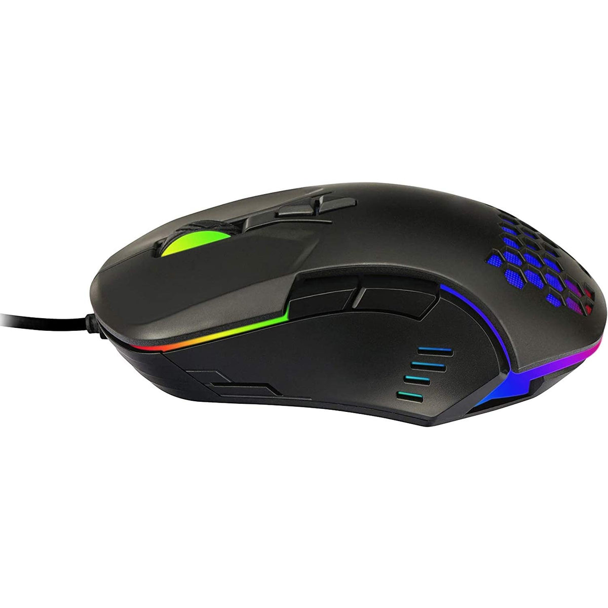 Nextep Mouse Gamer Dragon XT USB 6400 dpi, Base Metalica, RGB, 6 Botones SILENCIOSOS