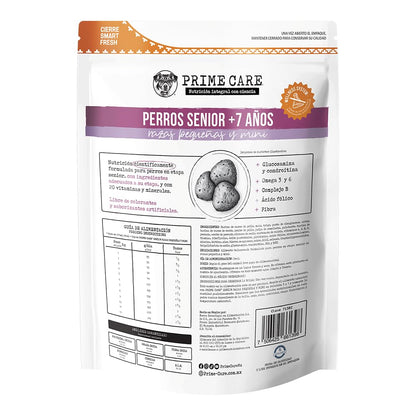 Prime Care Alimento para Perros Senior (+7 Años) Razas Pequeñas y Mini, 2 kg
