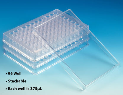 Globe Scientific 120030 Polystyrene Microtest Plate, 96-Well, U-Bottom (Pack of 50)